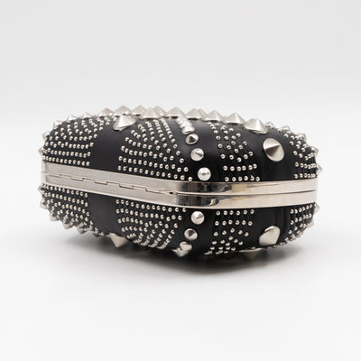 Skull Clutch Britannia Union Jack Studded Black Leather