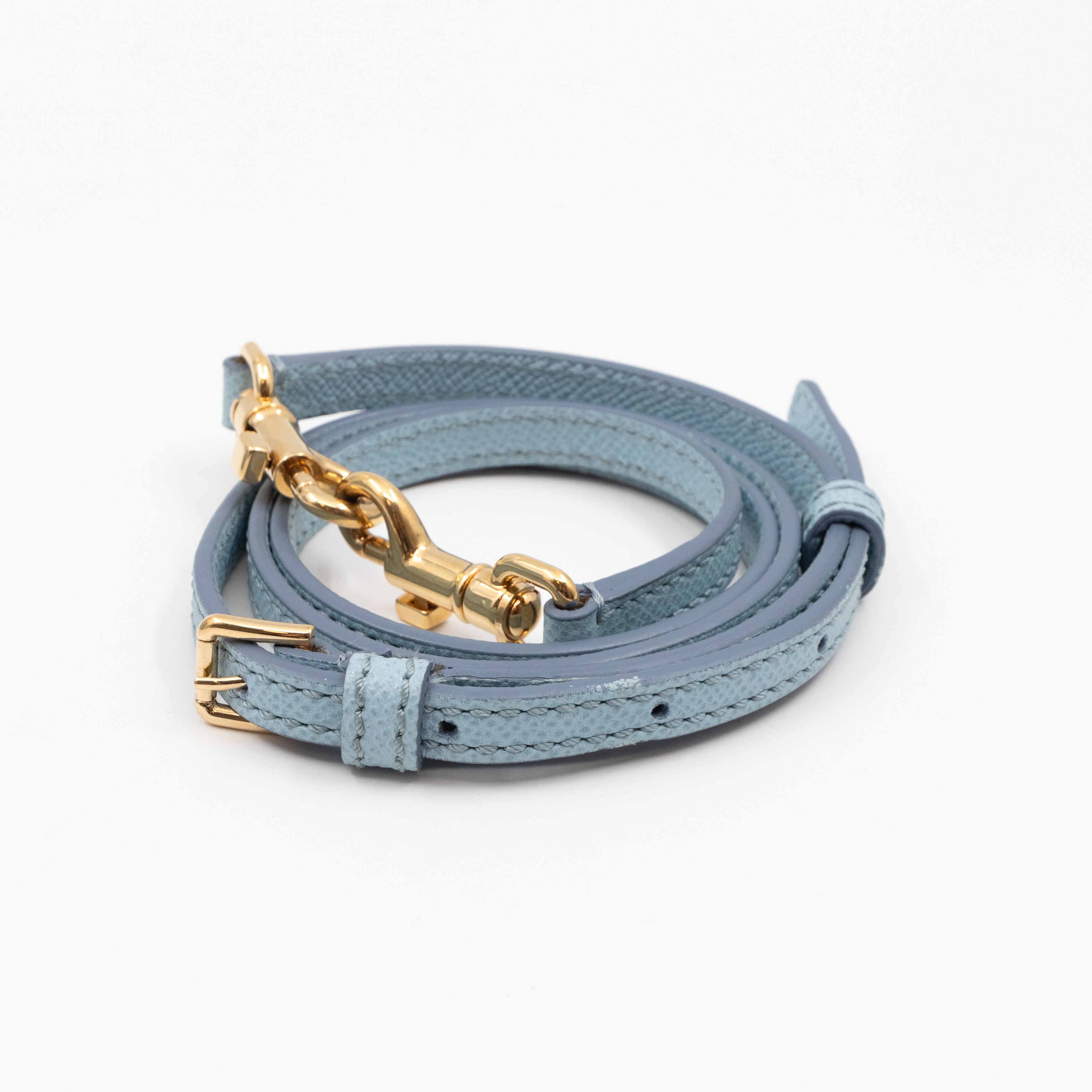 Sicily Small Dauphine Leather Light Blue