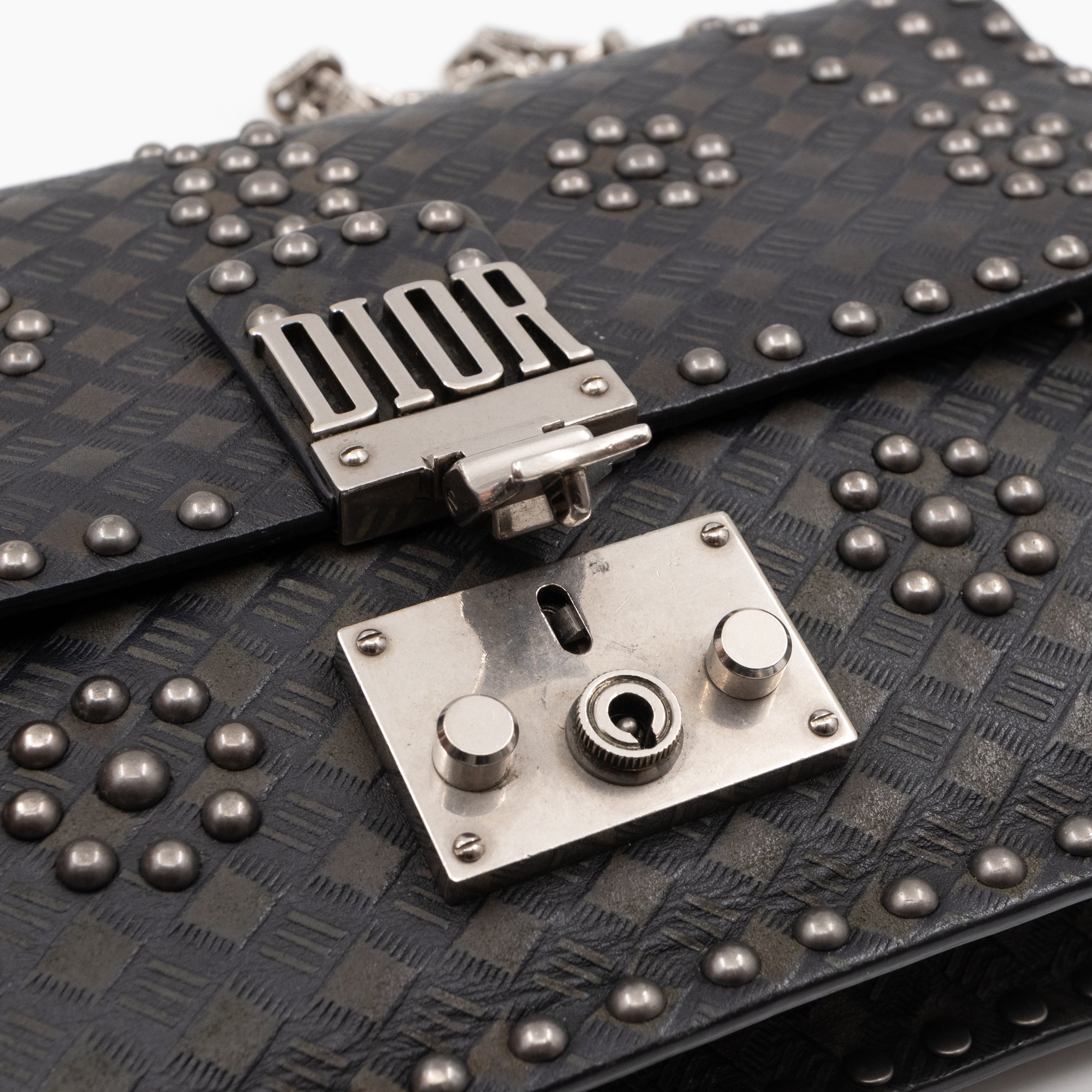 Addict Medium Black Calfskin Ruthenium