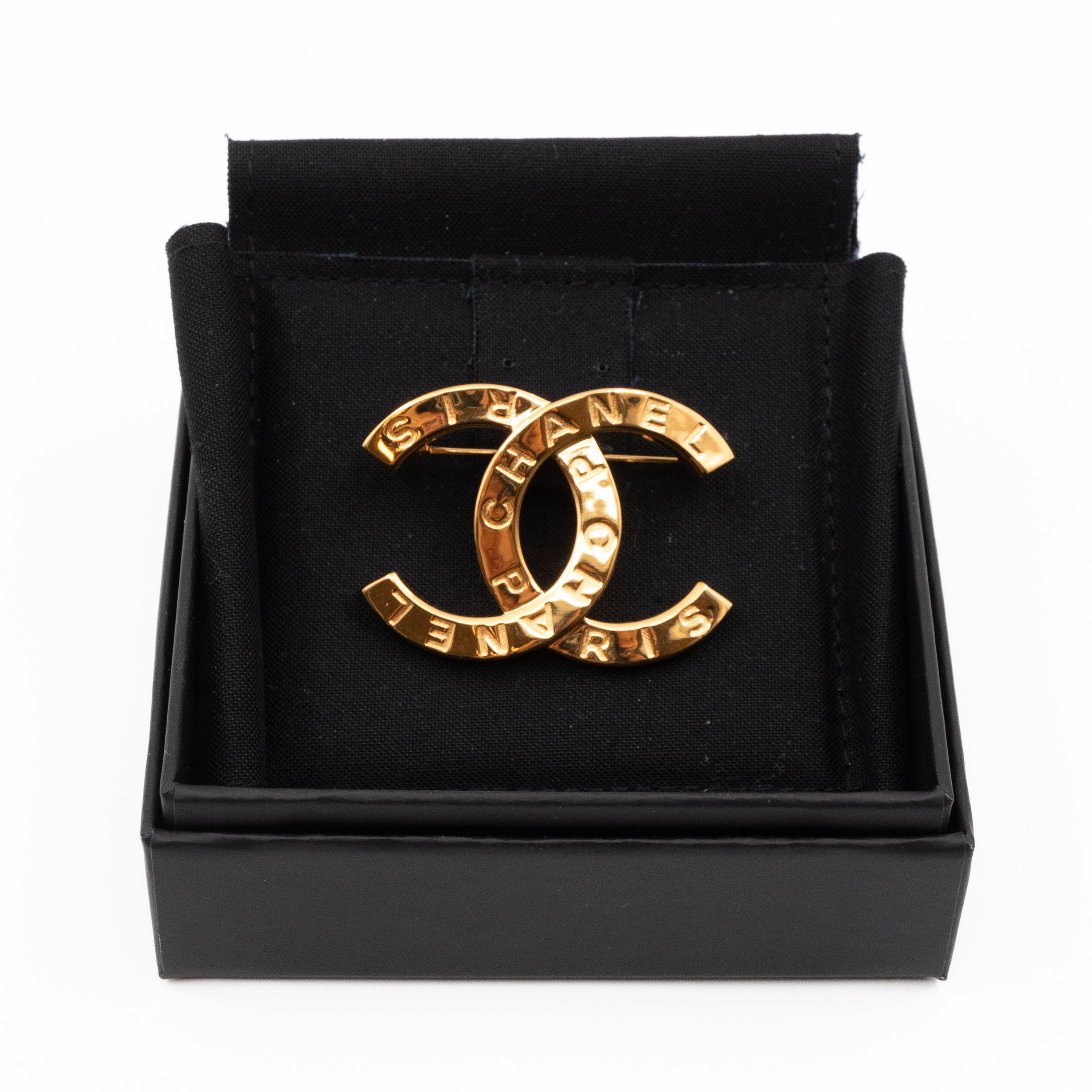 CC Brooch Letters Gold
