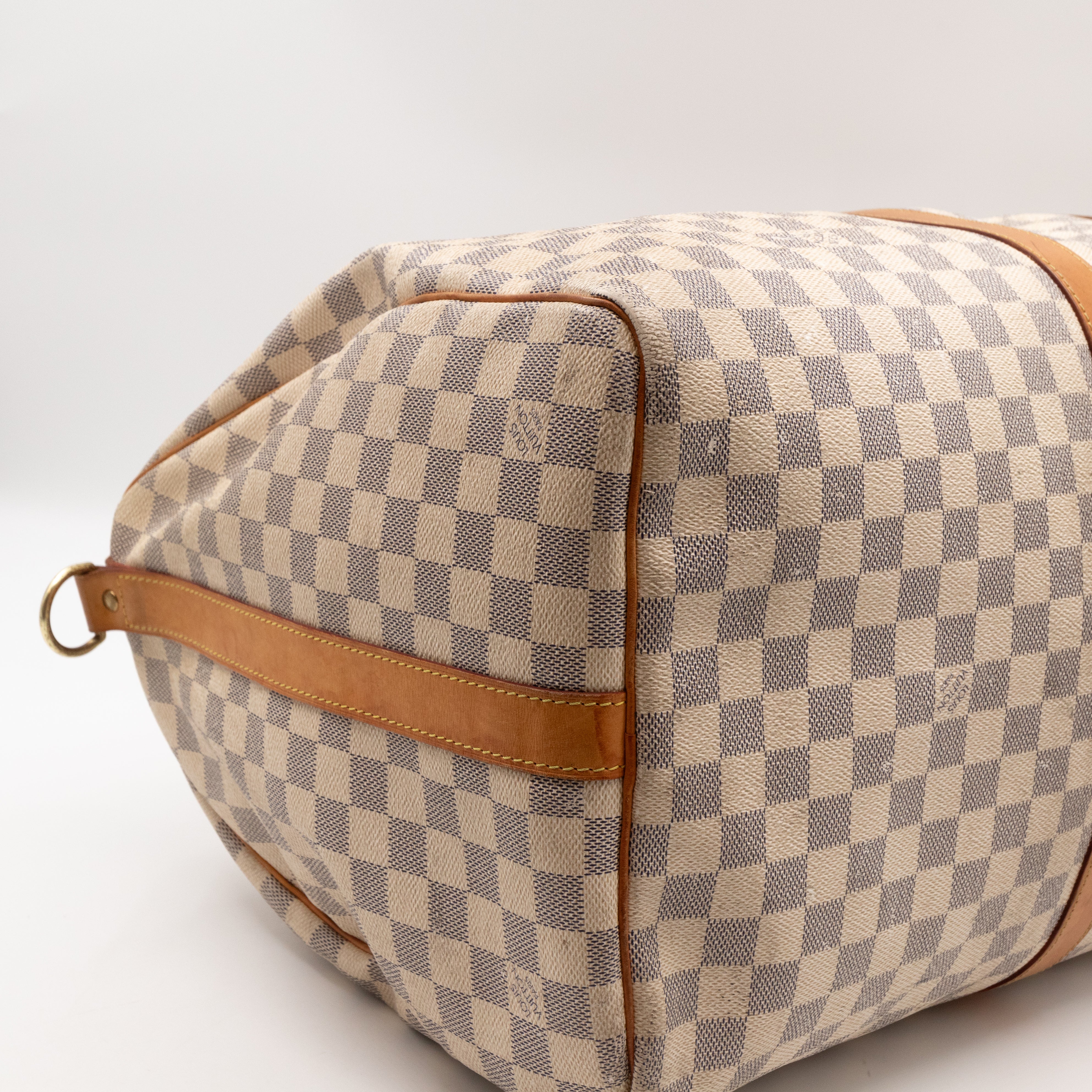 Keepall 55 Bandouliere Damier Azur