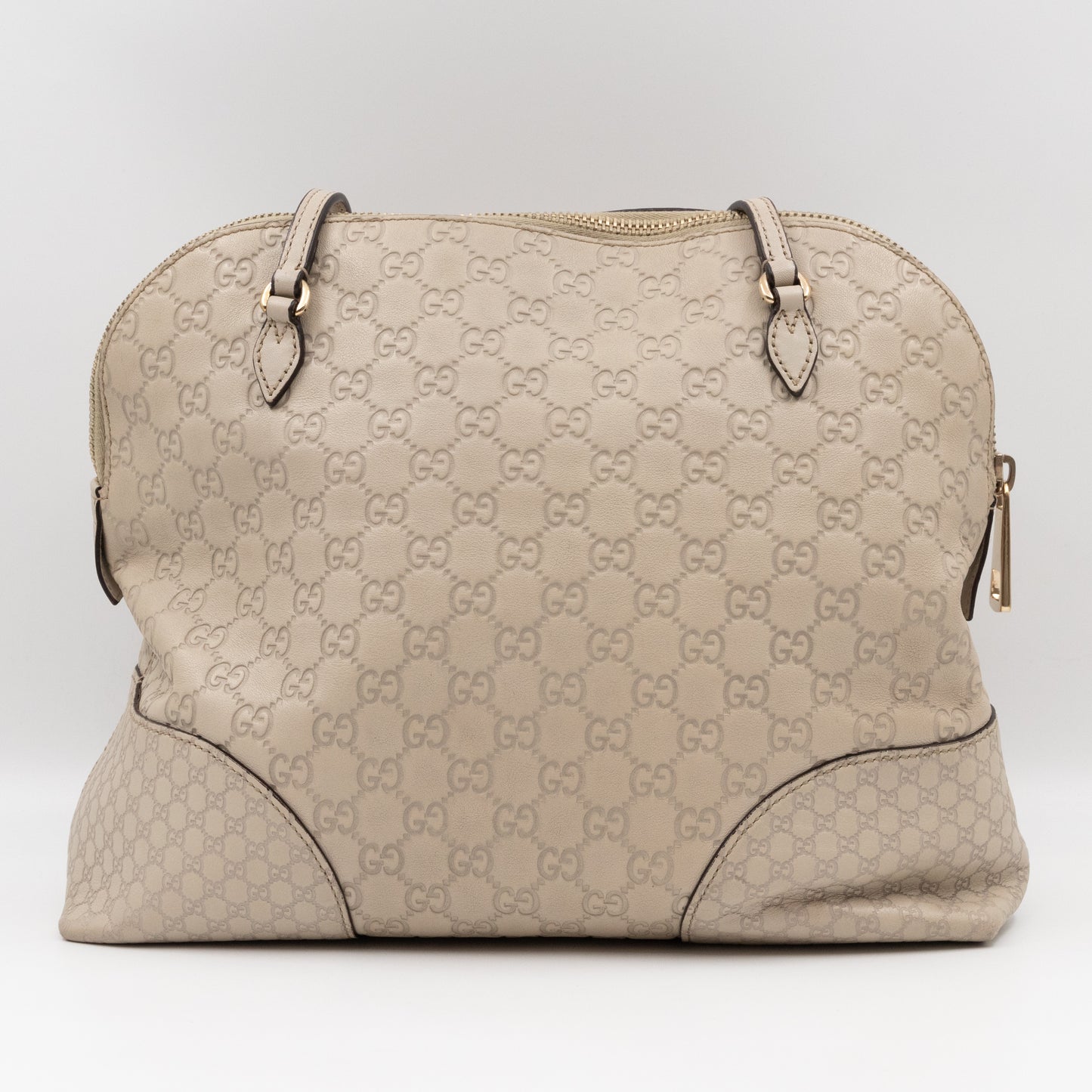 Bree Shoulder Bag White Guccissima Leather