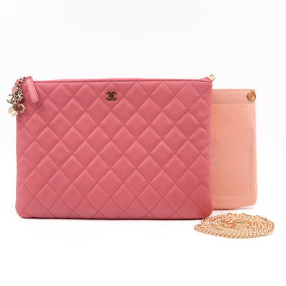 Casino Medium O Case Pink Leather with Charms