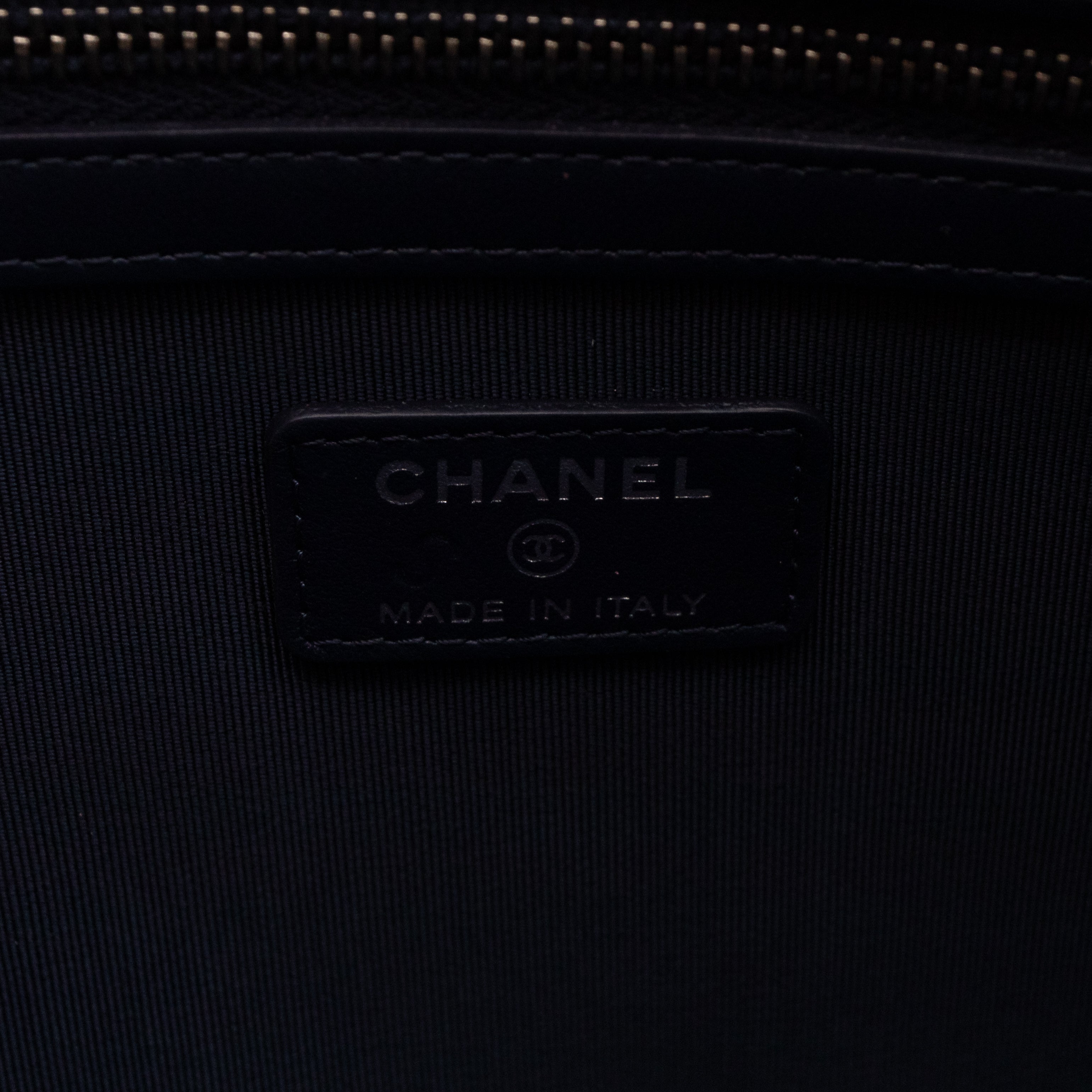 Large Gabrielle O Case Tweed Blue Leather