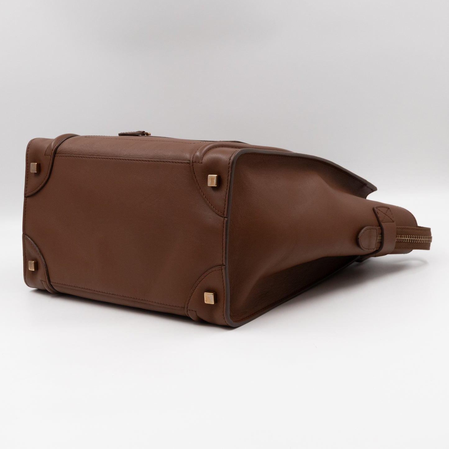 Mini Luggage Brown Leather