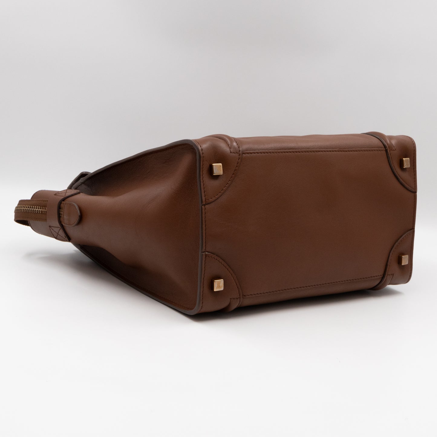 Mini Luggage Brown Leather