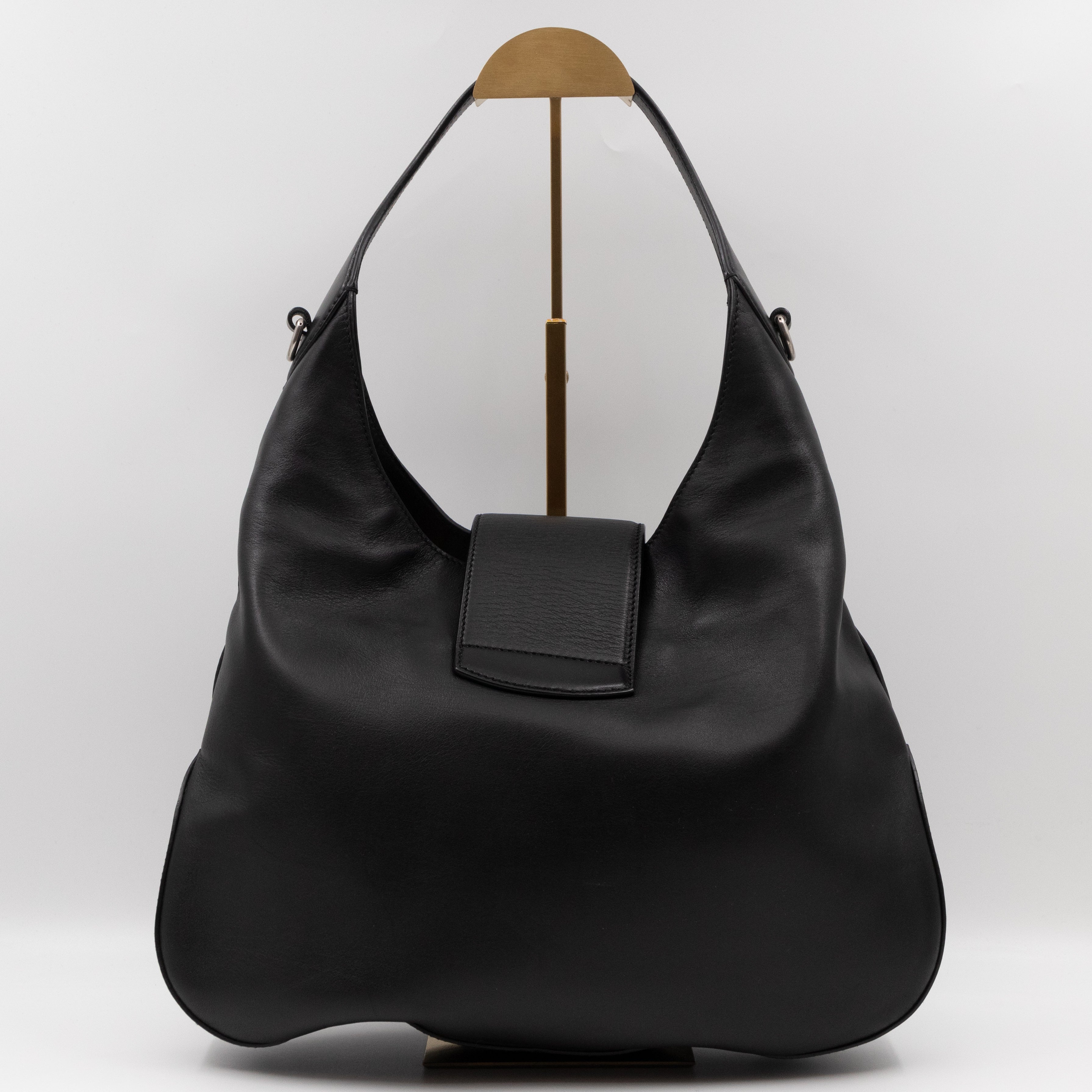 Dionysus Medium Hobo Web Black Leather