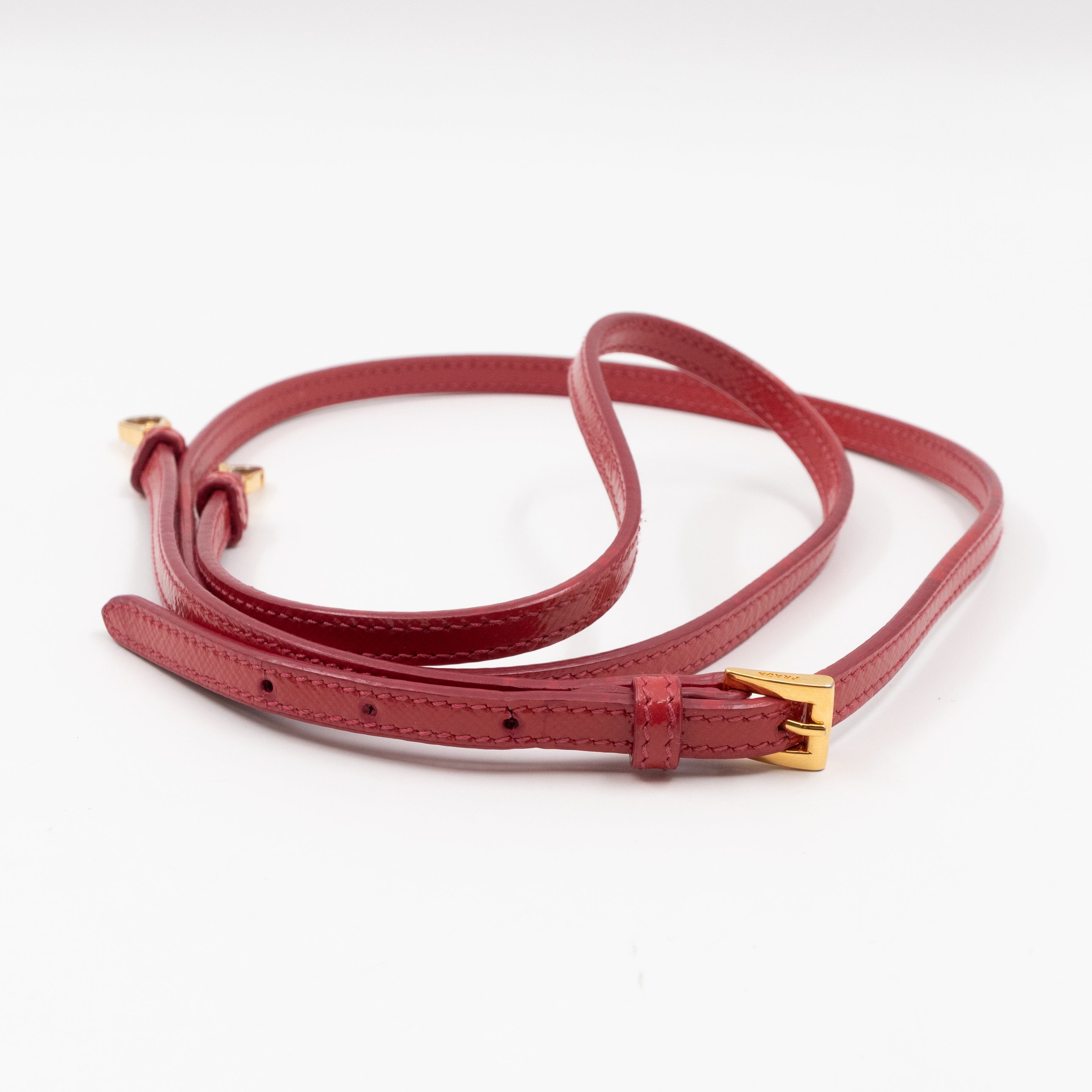 Promenade Mini Red Saffiano Vernice Leather