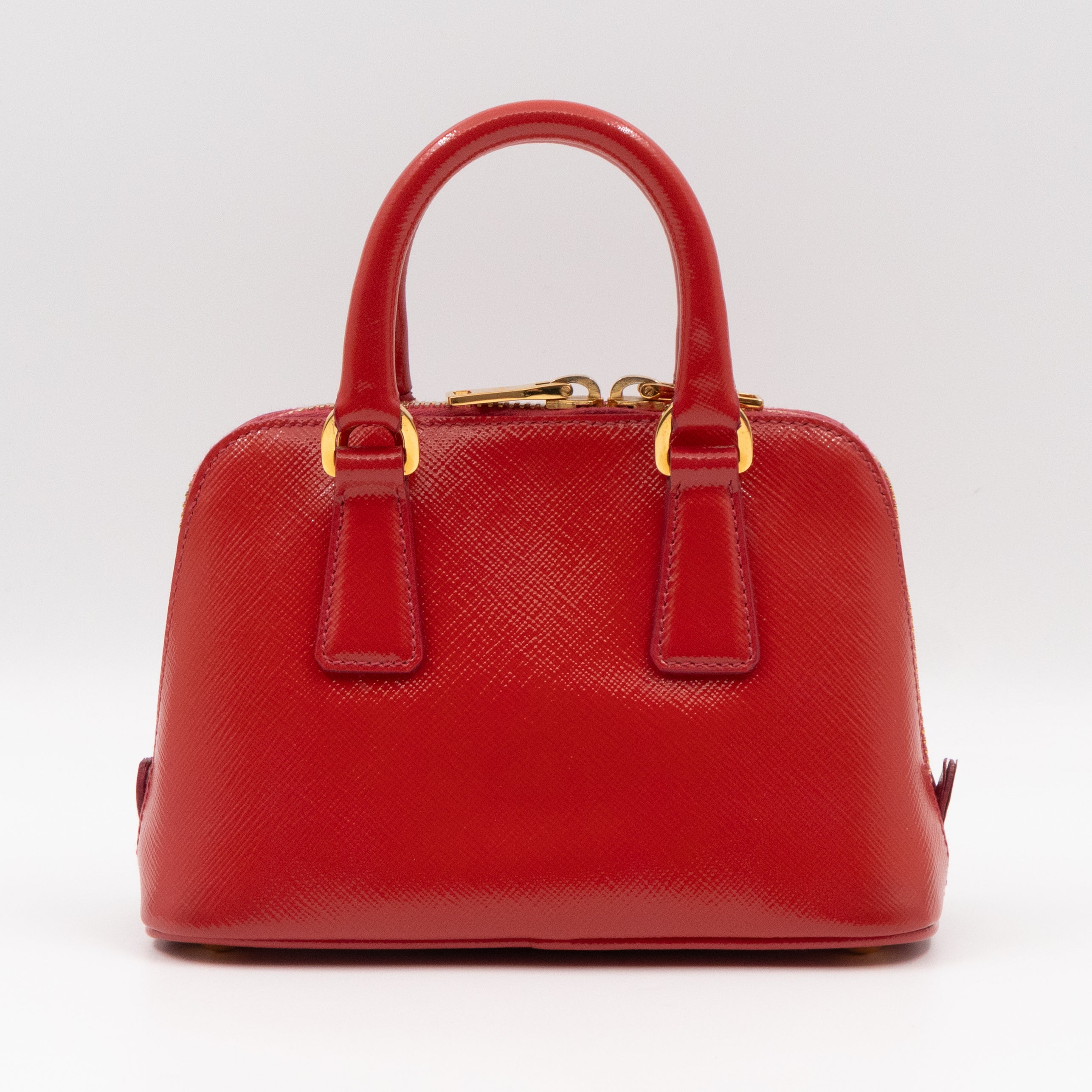Promenade Mini Red Saffiano Vernice Leather