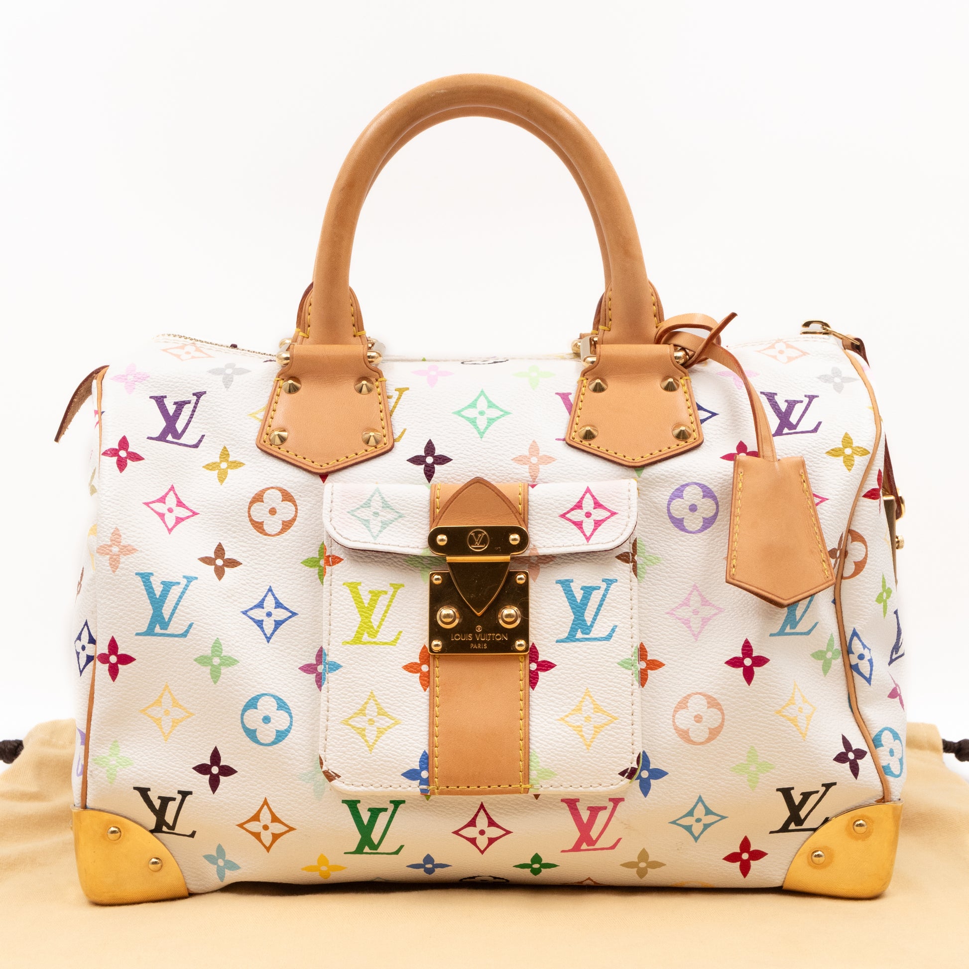 Louis Vuitton – Louis Vuitton Speedy 30 Monogram Multicolore White – Queen  Station