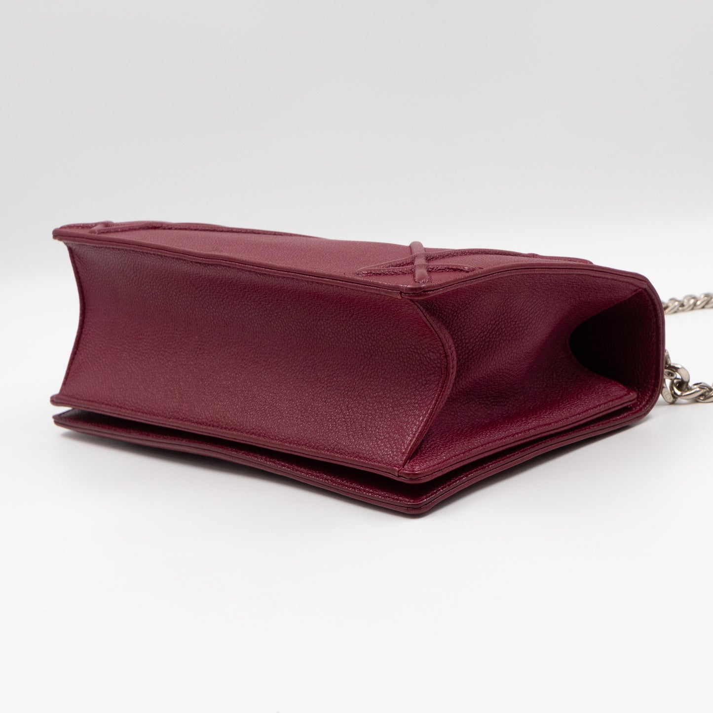 Diorama Medium Flap Bag Burgundy Leather