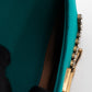 Broadway Mini Bee Pearly Crystal Embellished Shoulder Bag Turquoise Velvet
