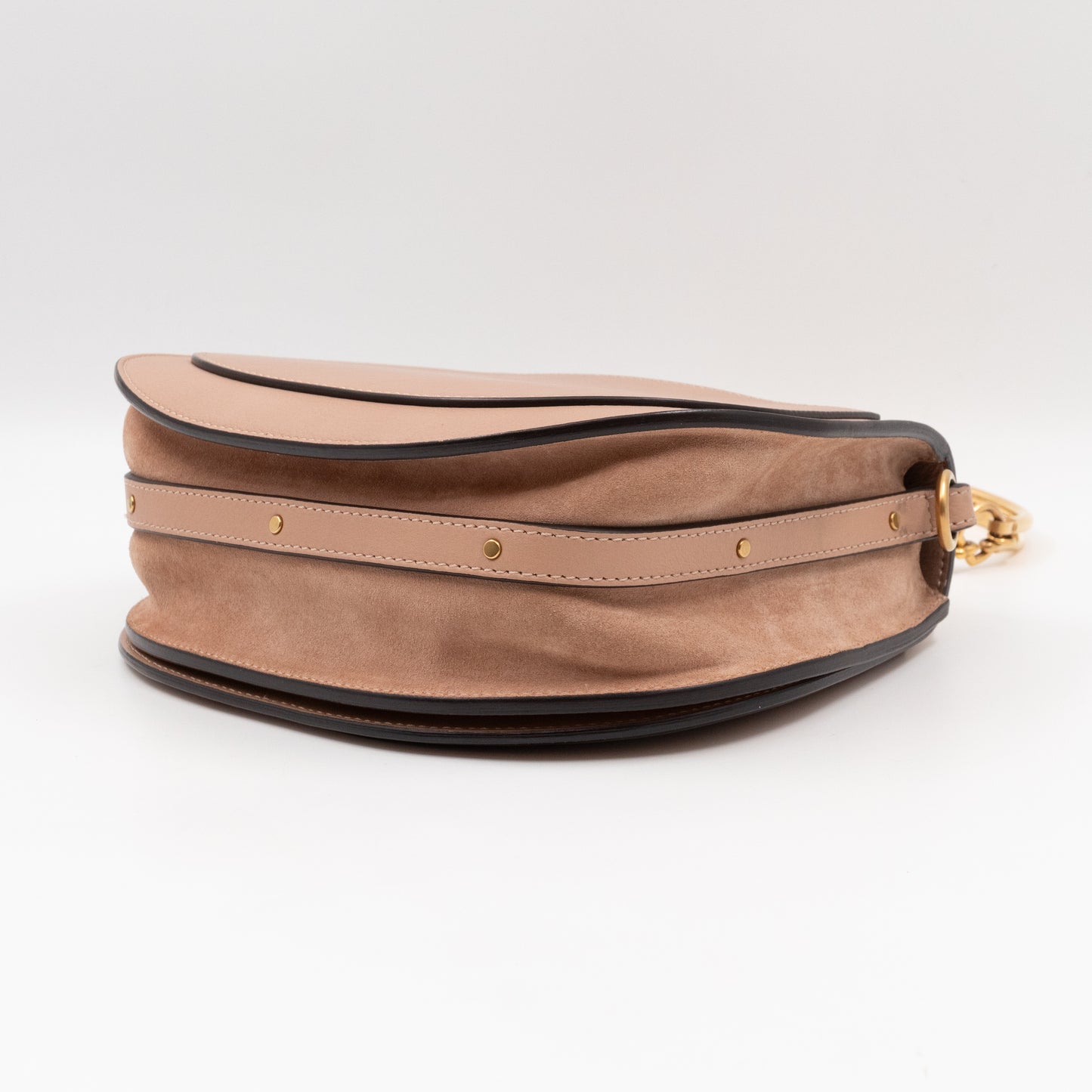 Nile Bracelet Bag Medium Beige Leather