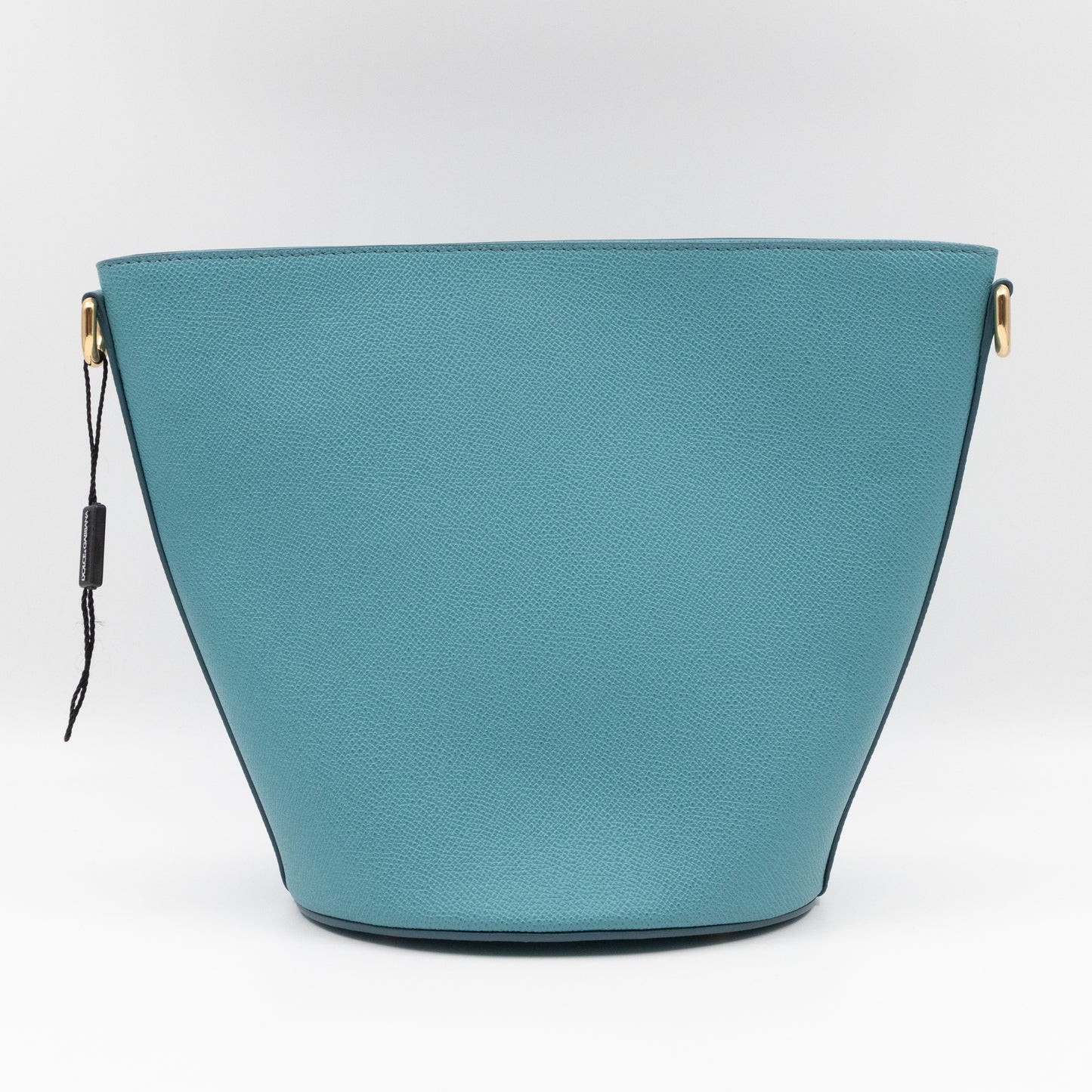 Bucket Tote Bag Blue Dauphine Leather