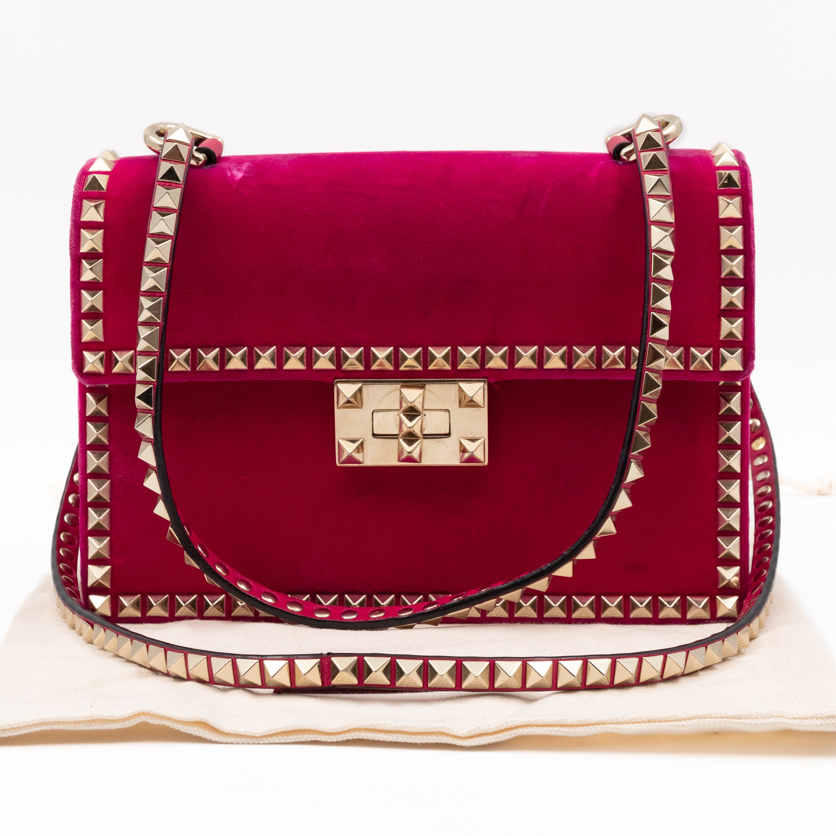 Valentino pink 2024 velvet bag