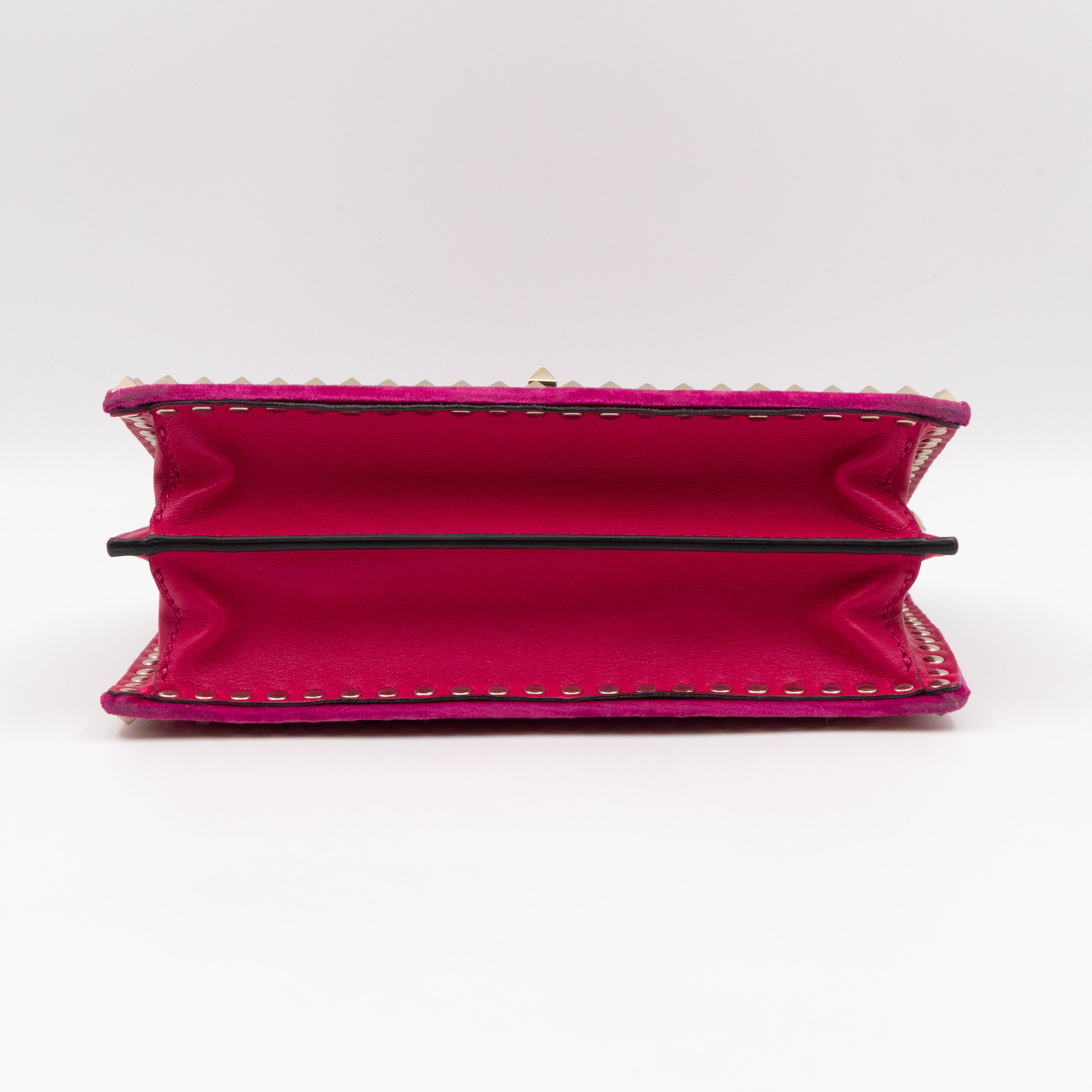 Rockstud No Limit Flap Bag Pink Velvet