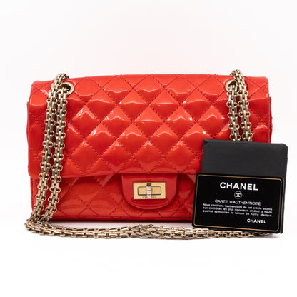 Chanel Reissue Flap Bag Red Patent Leather Aged Gold – Queen