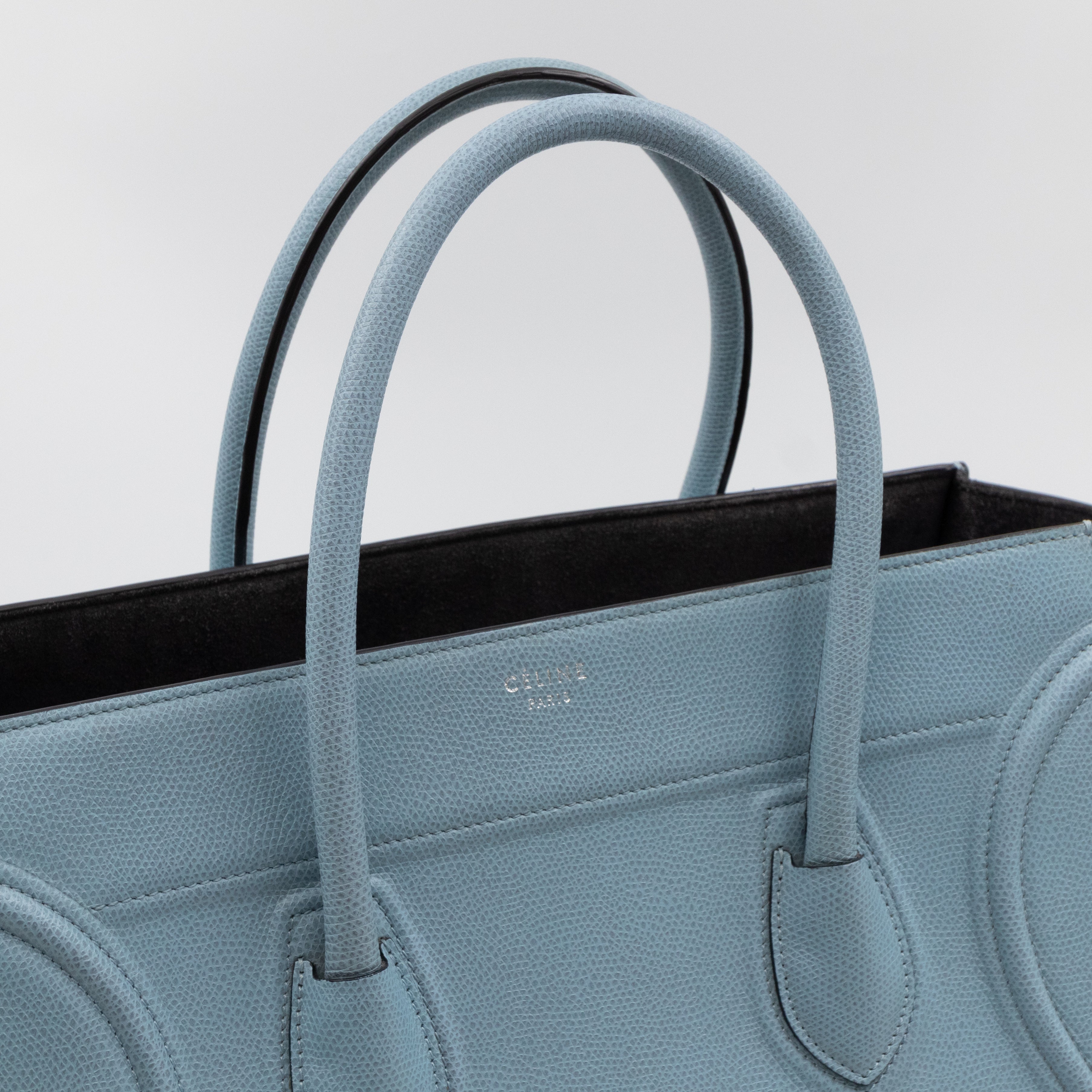 Phantom Medium Luggage Slate Blue Leather