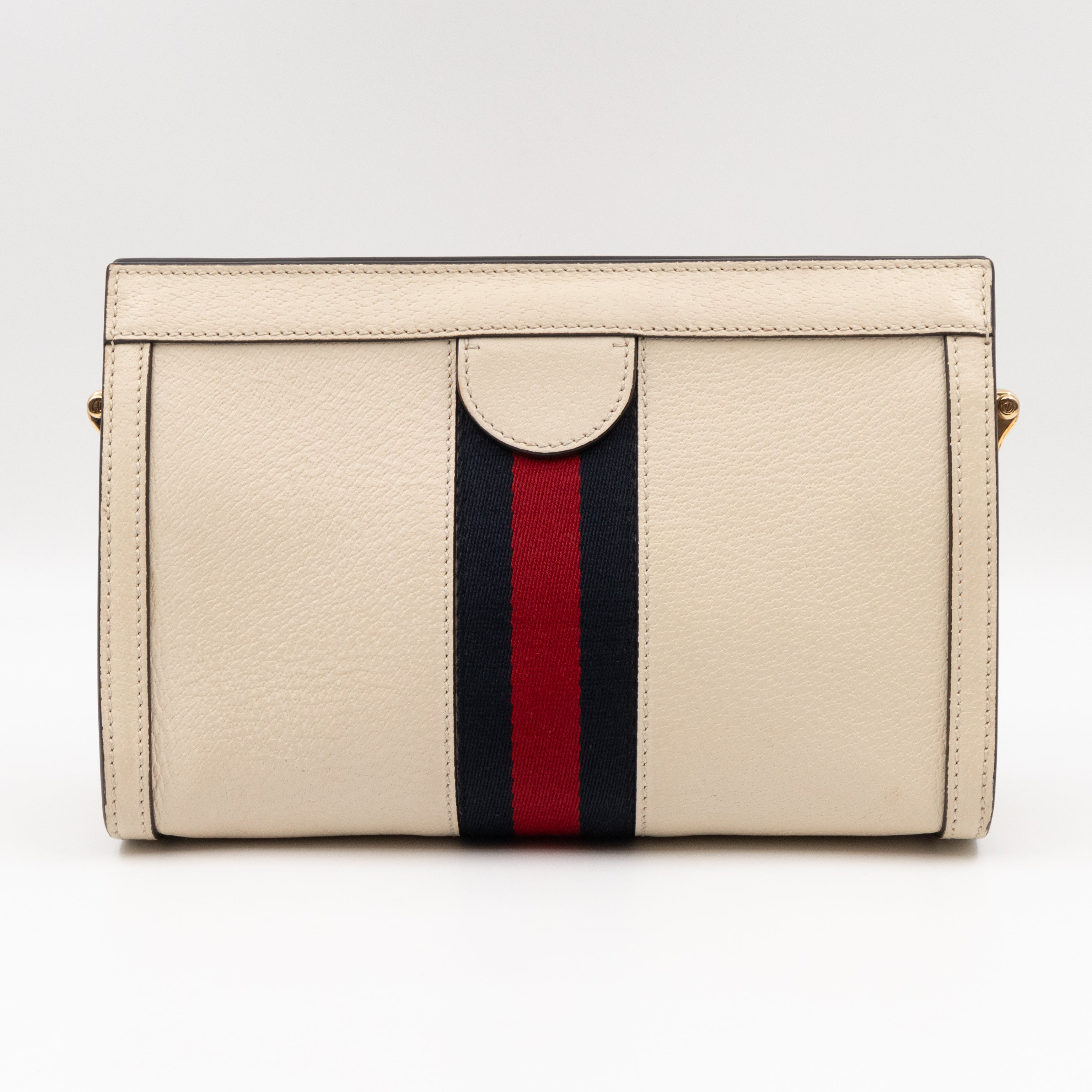 Ophidia GG Small Shoulder Bag White Leather