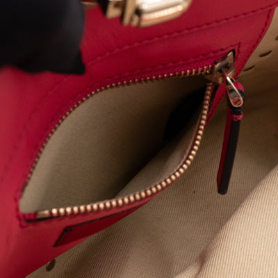 Rockstud Trapeze Mini Tote Bag Pink Leather