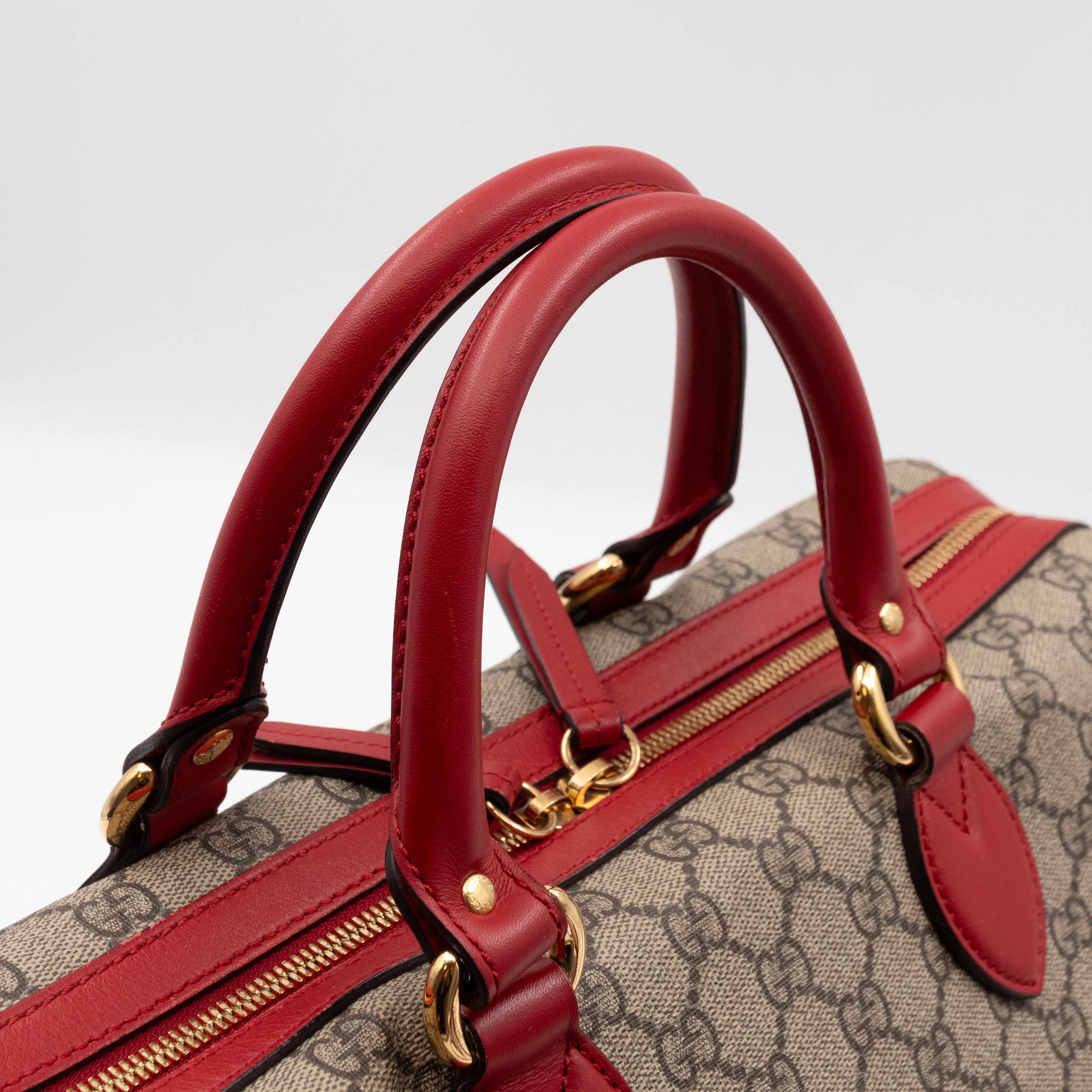 Gucci boston bag on sale red