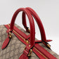 Top Handle Boston Bag GG Supreme Red Embroidered