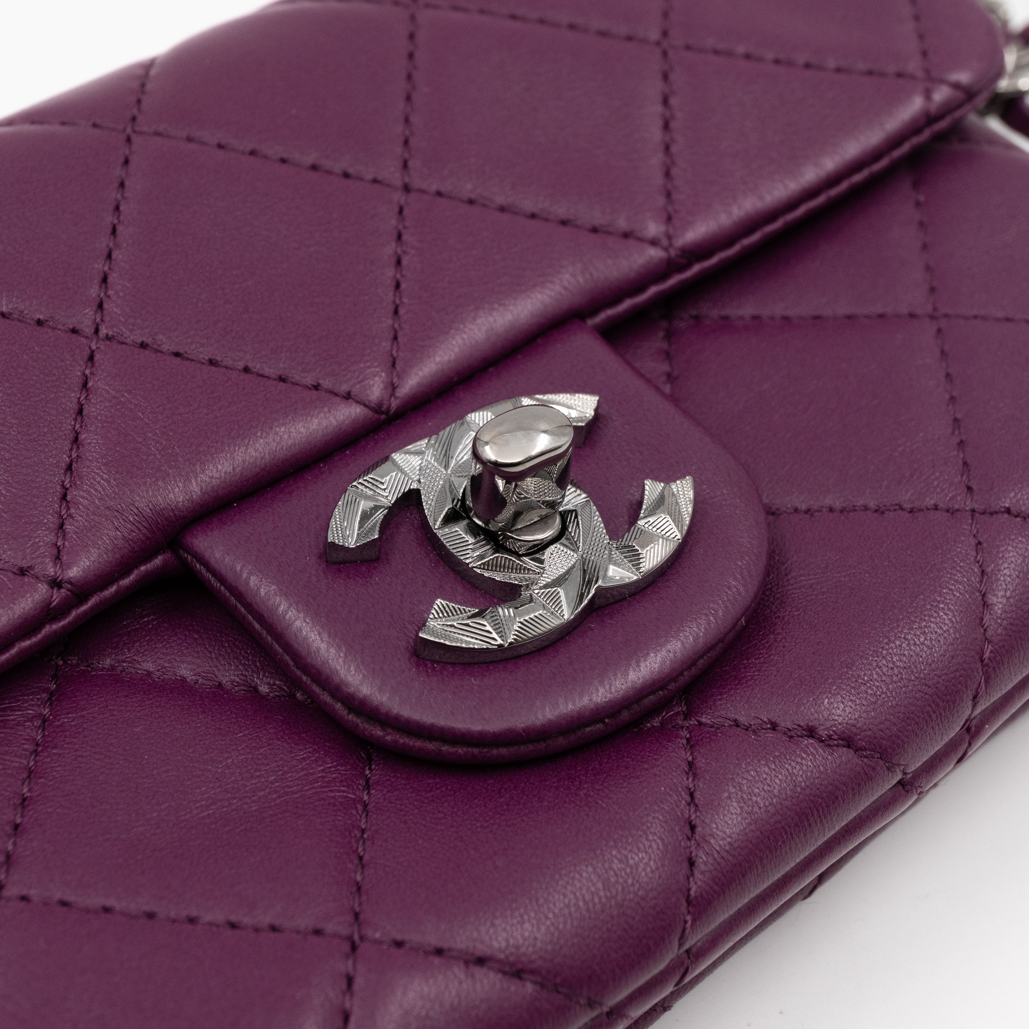Mini Mineral Nights Flap Crossbody Bag Purple Leather