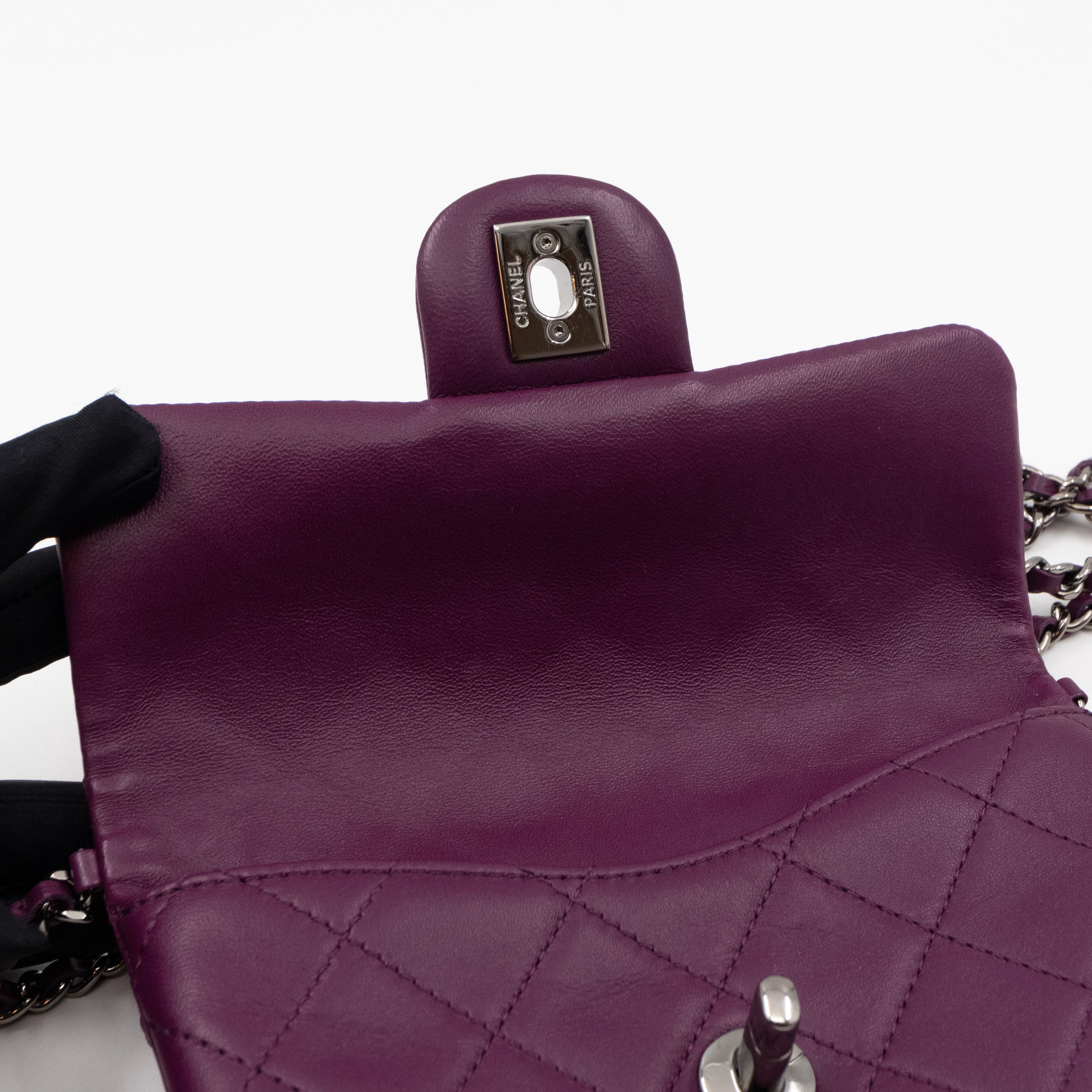 Mini Mineral Nights Flap Crossbody Bag Purple Leather