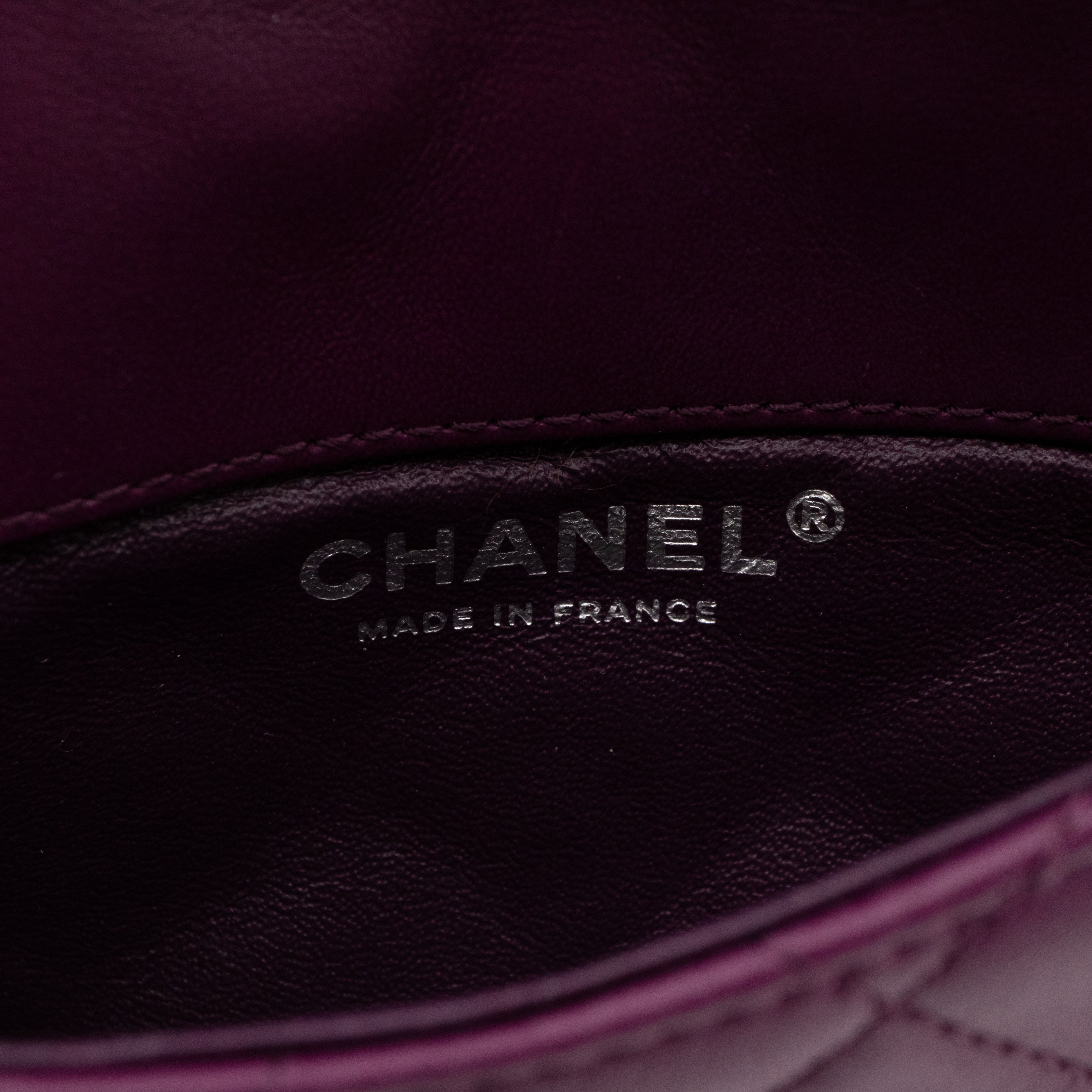 Mini Mineral Nights Flap Crossbody Bag Purple Leather