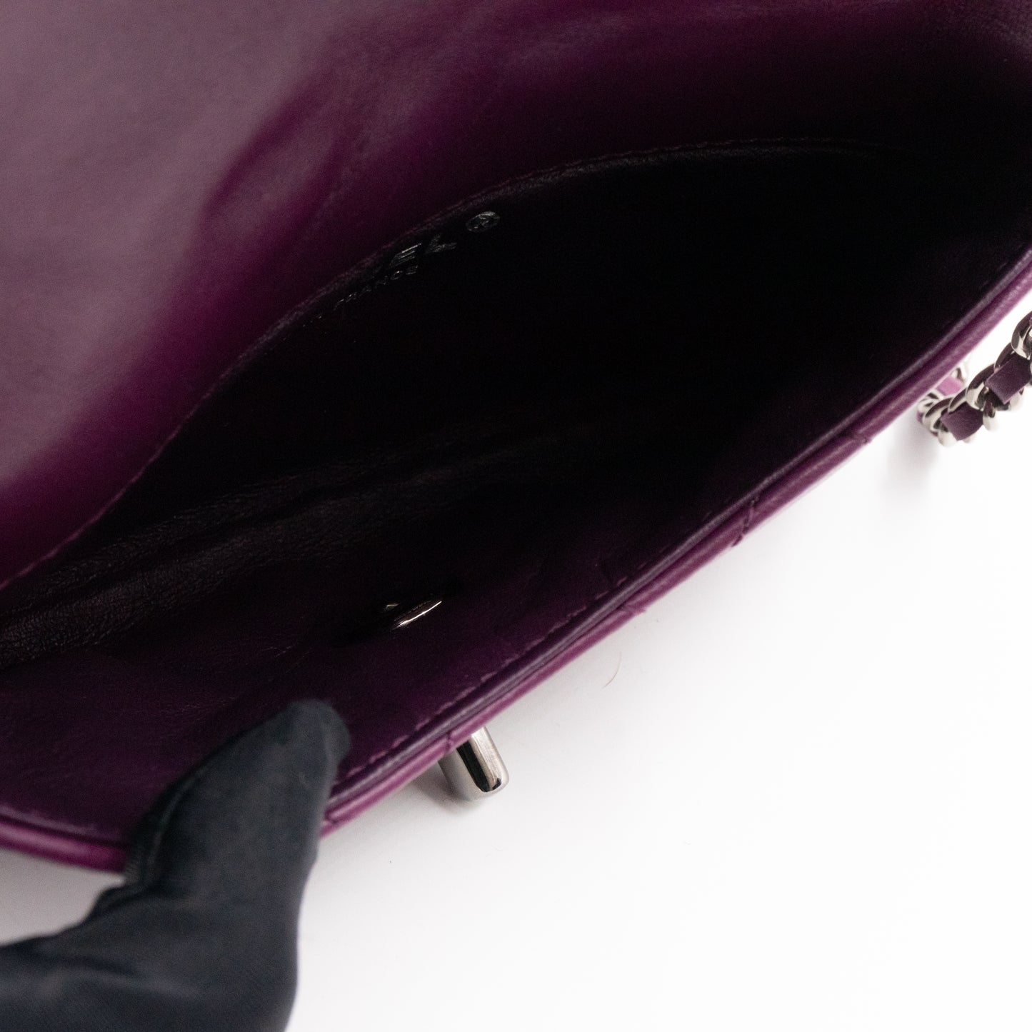 Mini Mineral Nights Flap Crossbody Bag Purple Leather