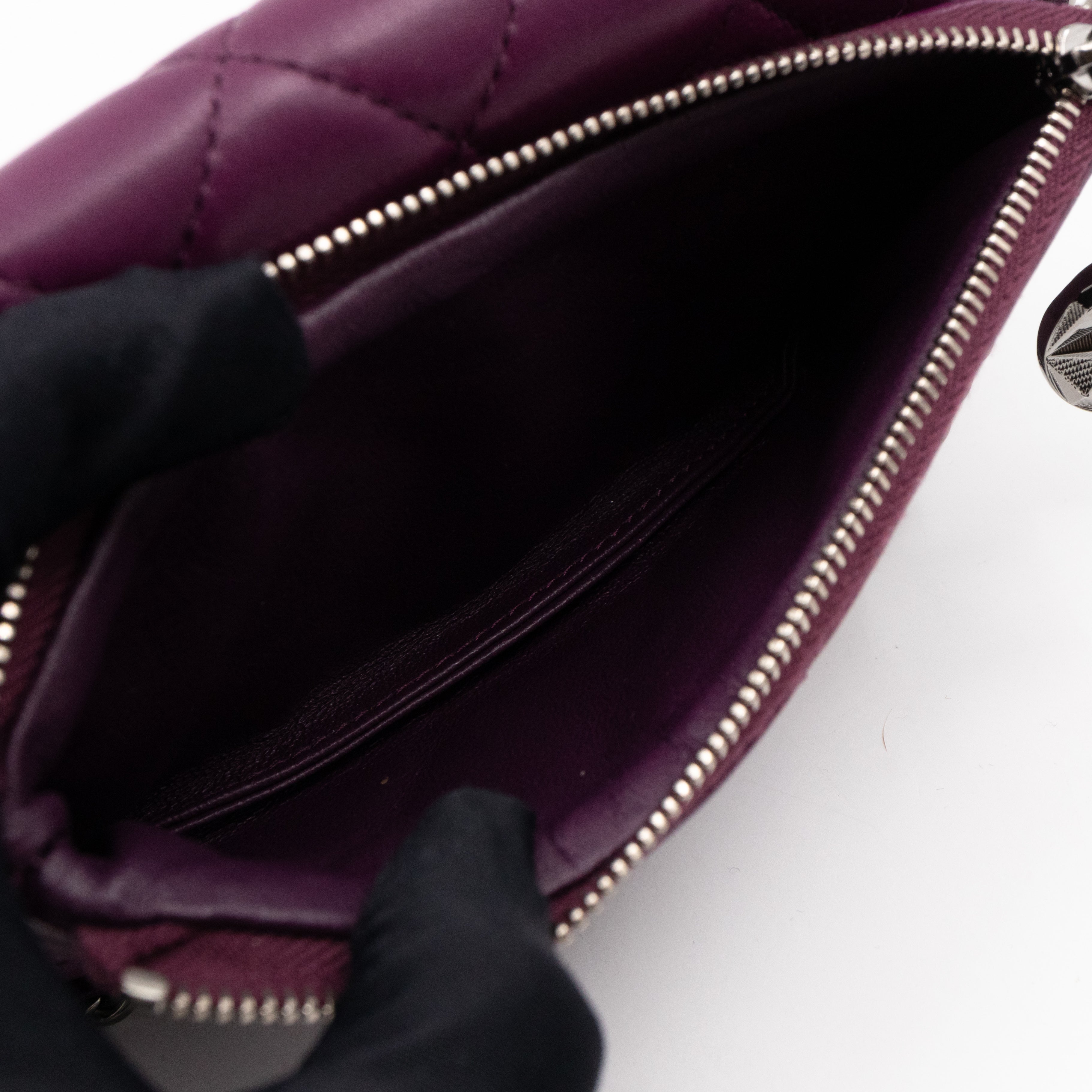 Mini Mineral Nights Flap Crossbody Bag Purple Leather