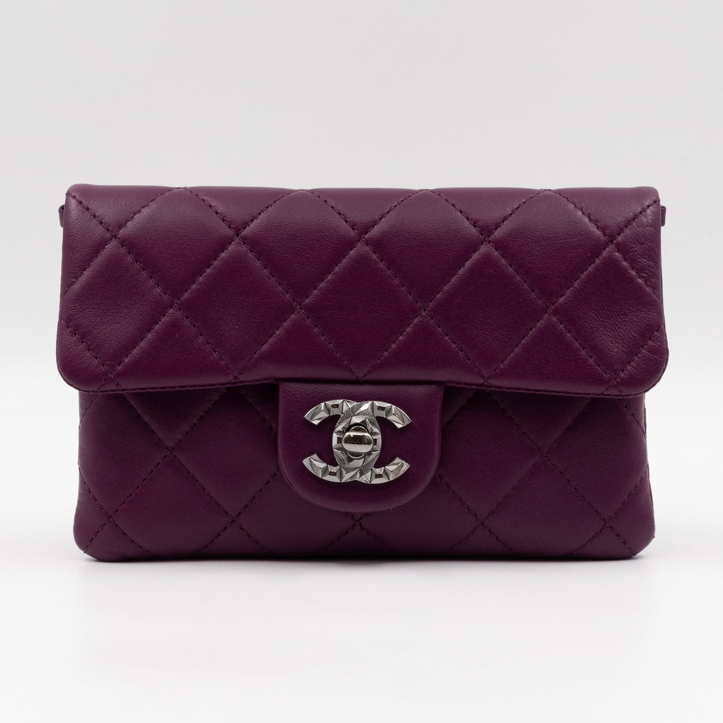 Mini Mineral Nights Flap Crossbody Bag Purple Leather