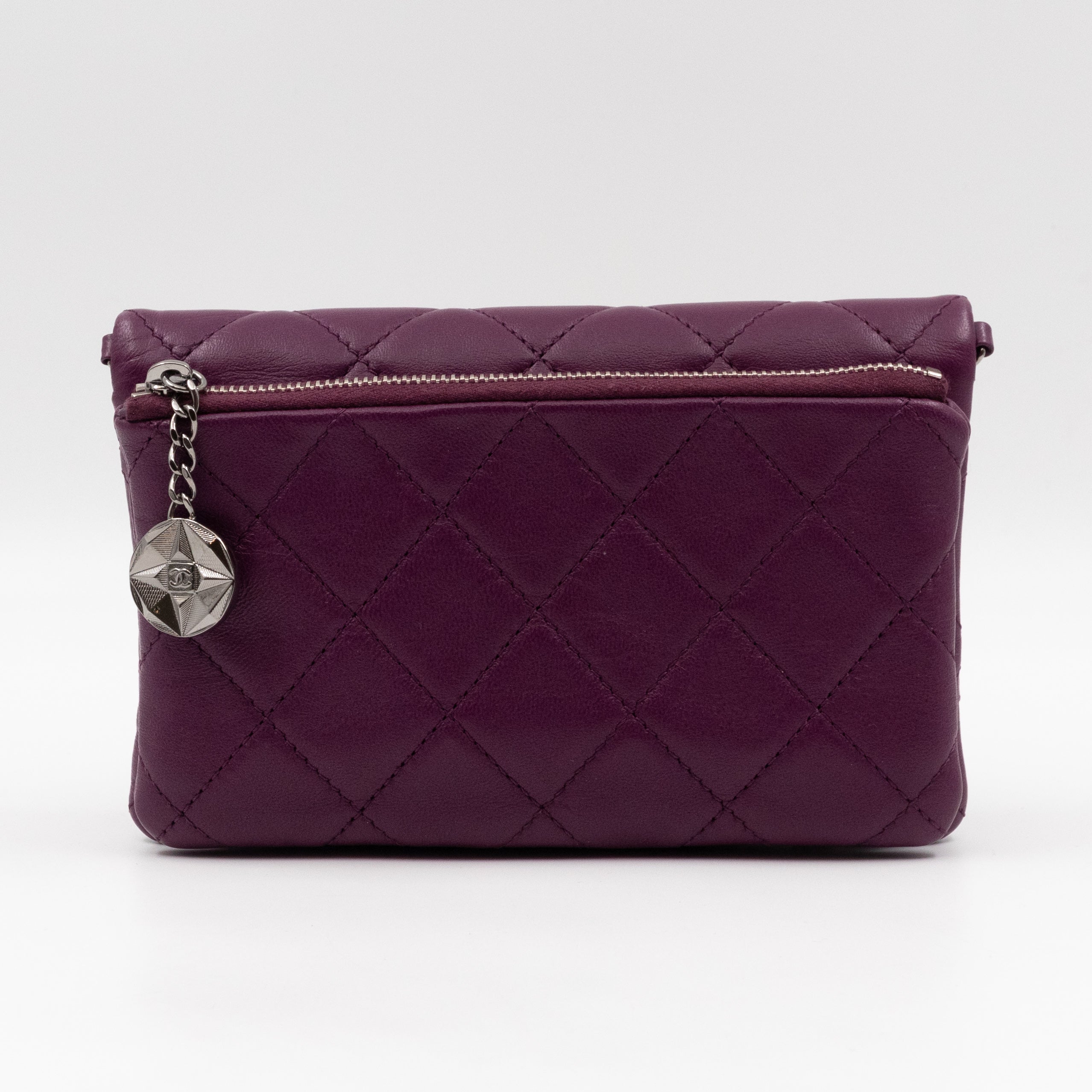 Mini Mineral Nights Flap Crossbody Bag Purple Leather