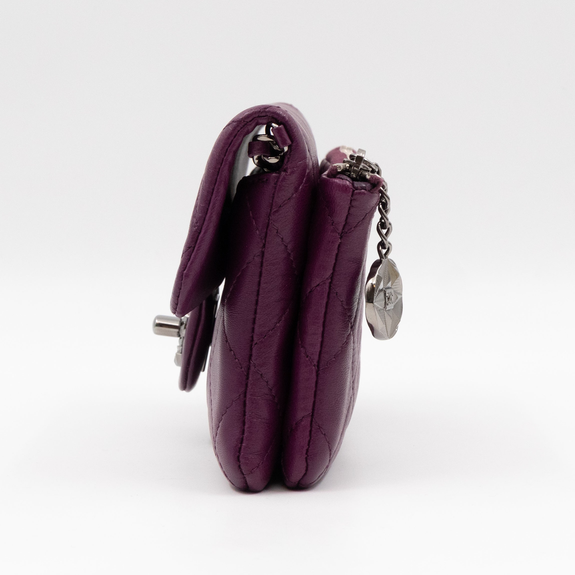 Mini Mineral Nights Flap Crossbody Bag Purple Leather