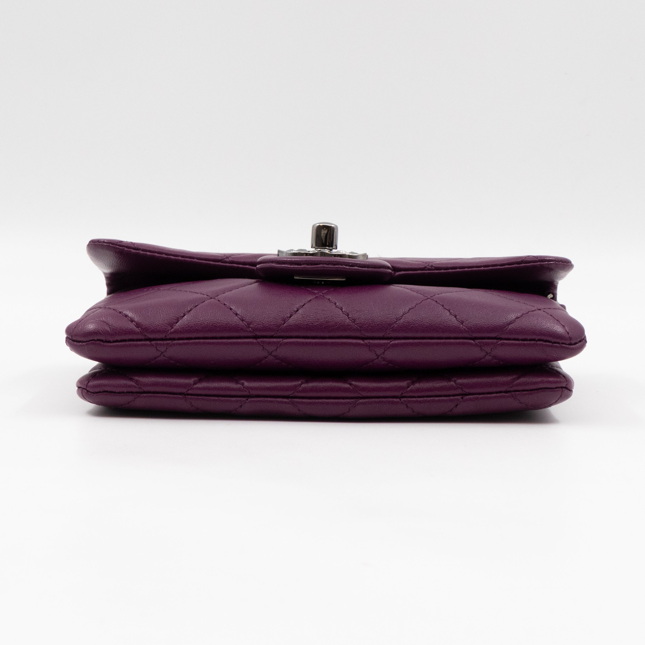 Mini Mineral Nights Flap Crossbody Bag Purple Leather