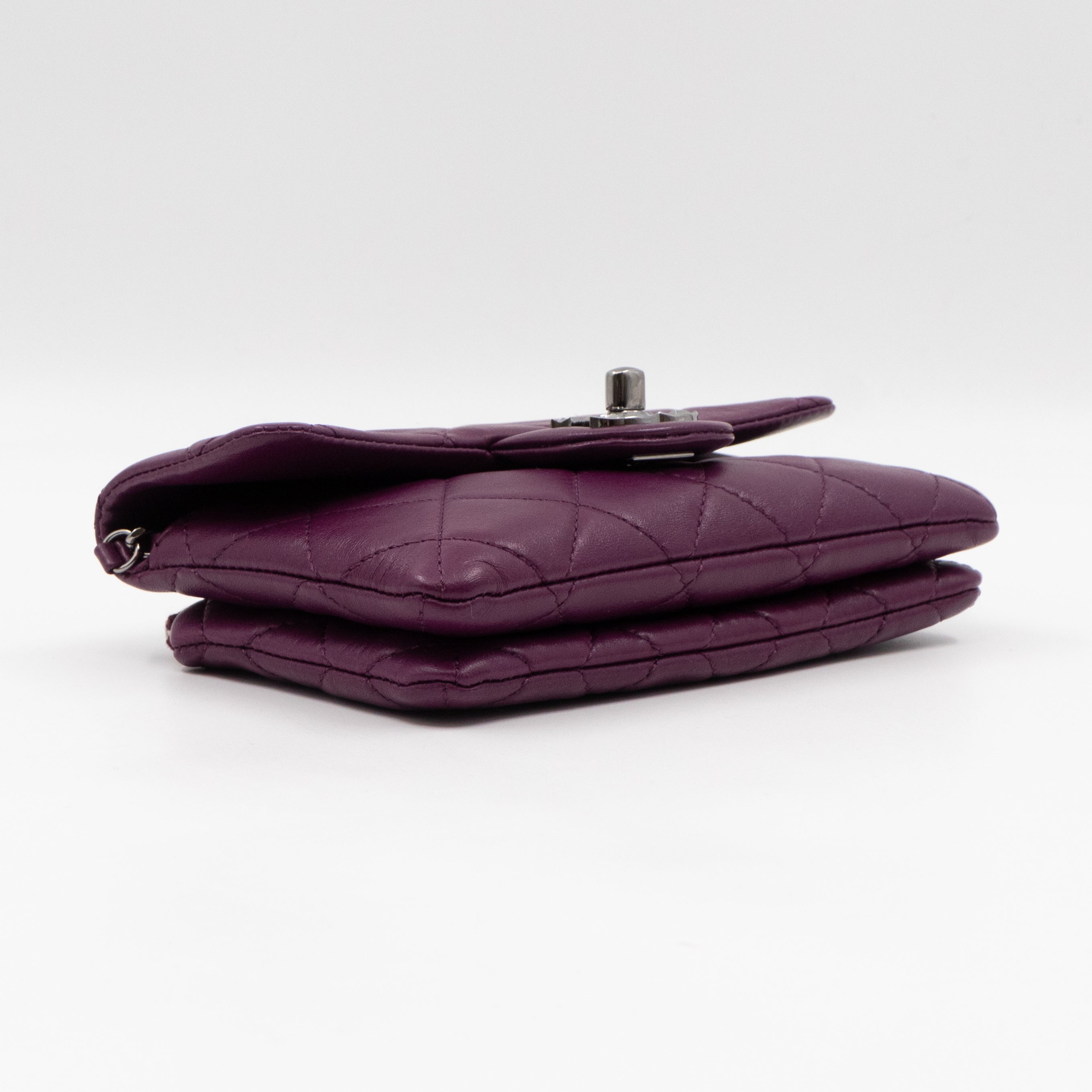 Mini Mineral Nights Flap Crossbody Bag Purple Leather