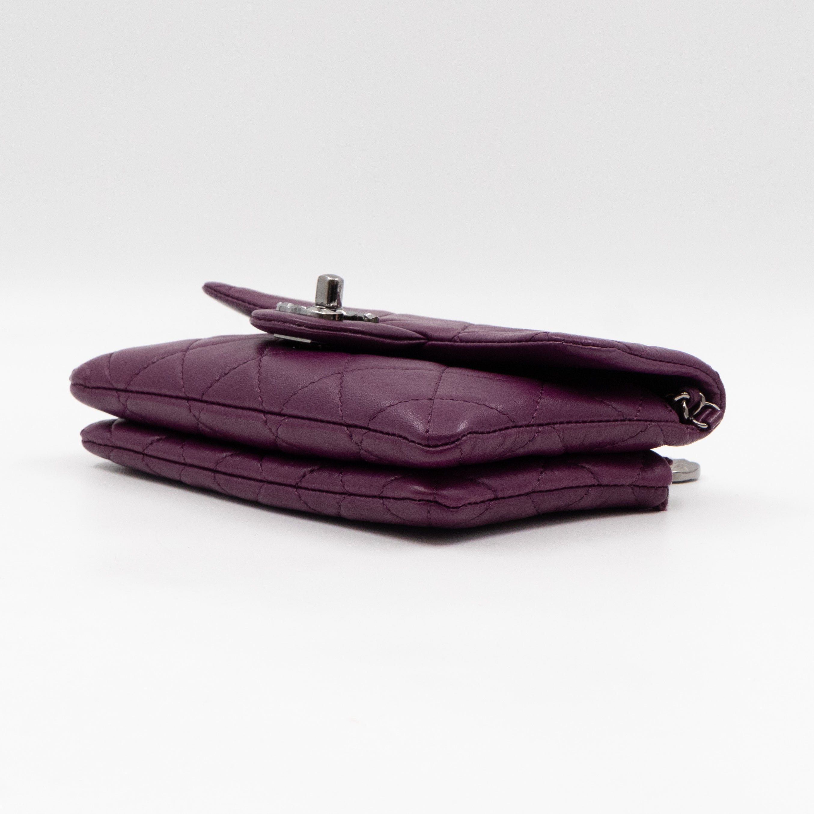 Mini Mineral Nights Flap Crossbody Bag Purple Leather