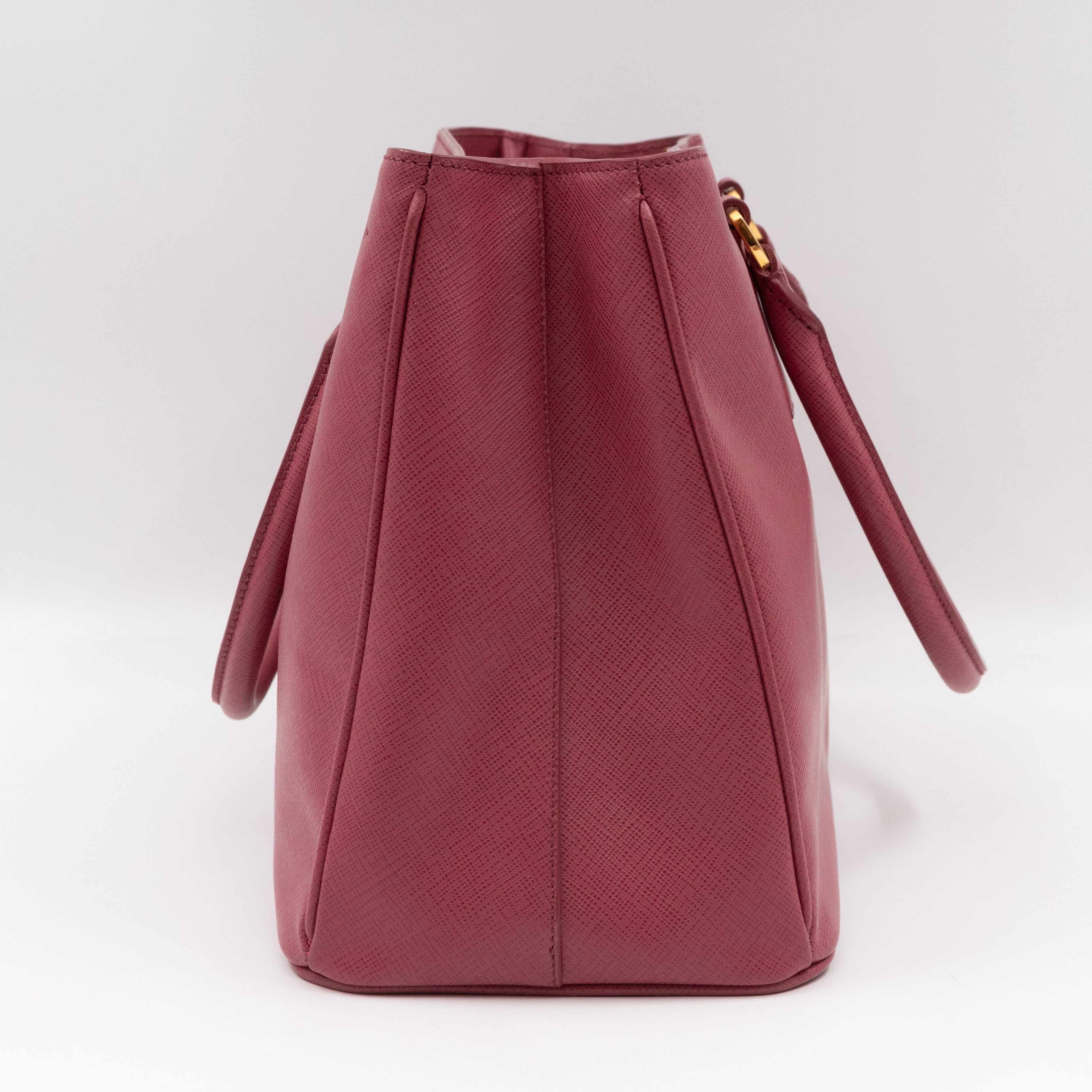 Galleria Medium Single Zip Mauve Saffiano