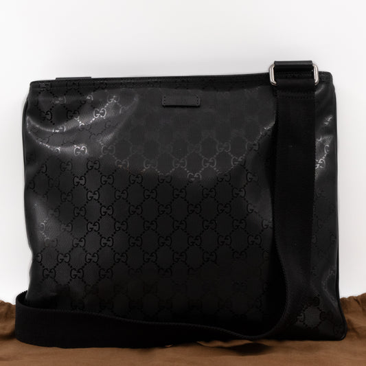 Large Messenger Crossbody Bag GG Imprime Black