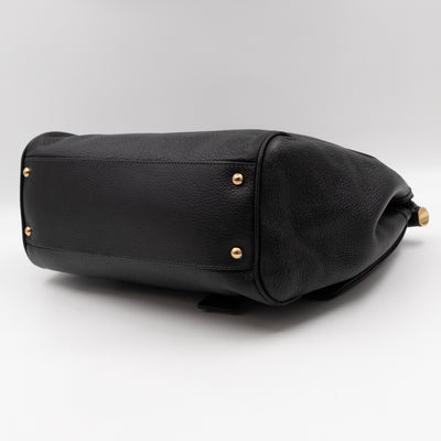 Sicily Large Black Dauphine Leather