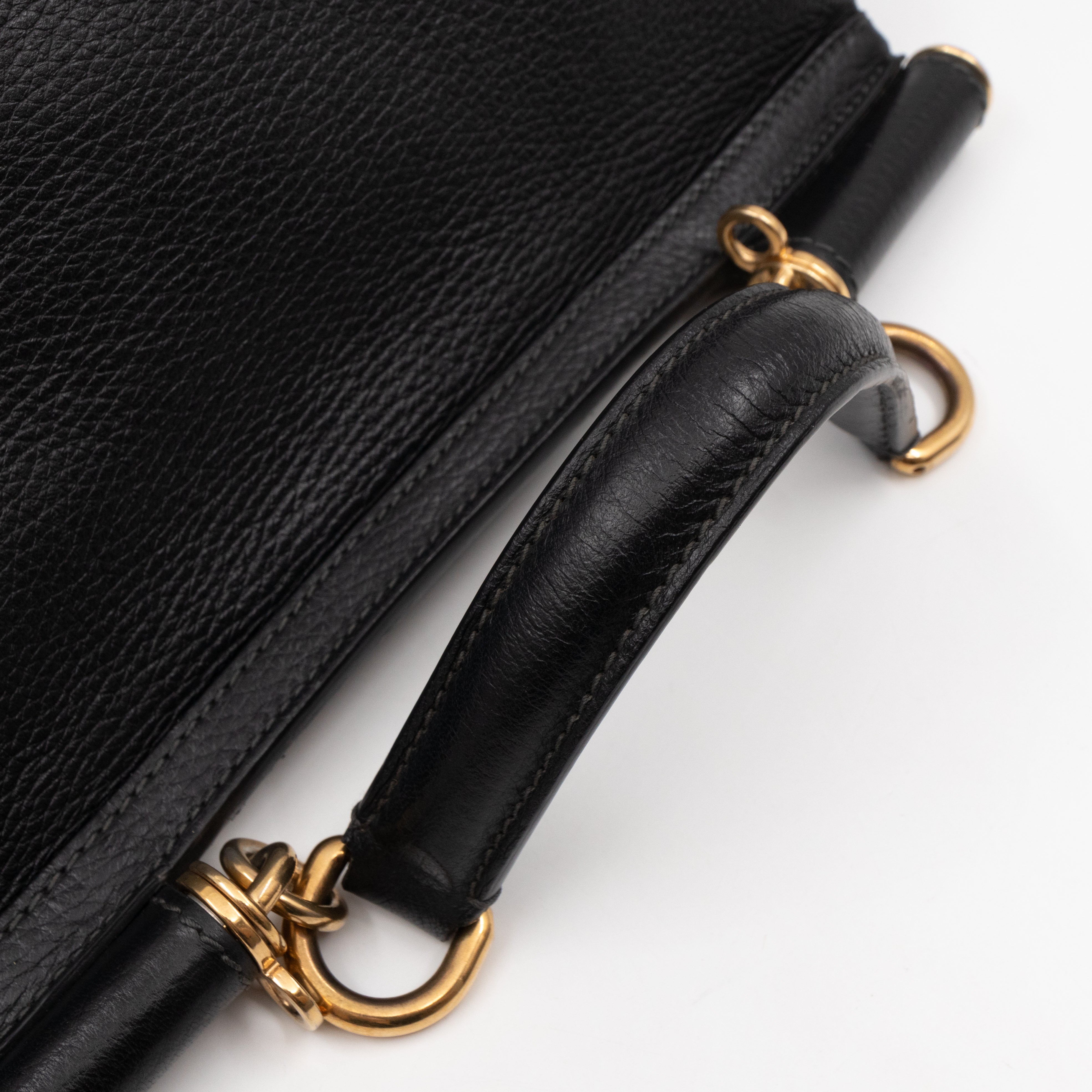 Sicily Large Black Dauphine Leather