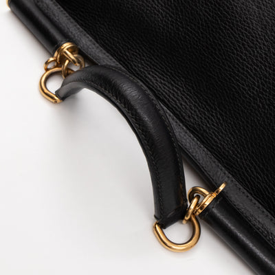 Sicily Large Black Dauphine Leather