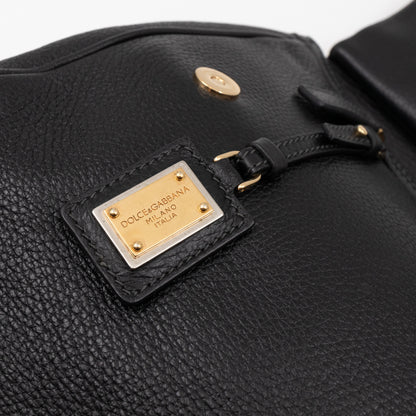 Sicily Large Black Dauphine Leather