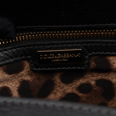 Sicily Large Black Dauphine Leather