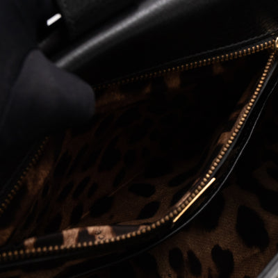 Sicily Large Black Dauphine Leather