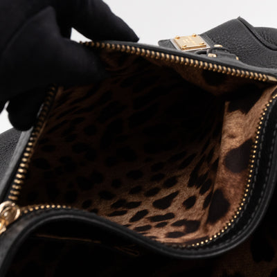 Sicily Large Black Dauphine Leather