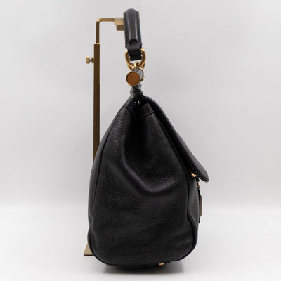 Sicily Large Black Dauphine Leather