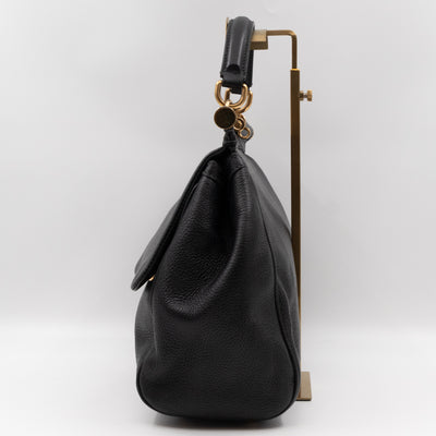 Sicily Large Black Dauphine Leather