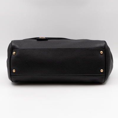 Sicily Large Black Dauphine Leather