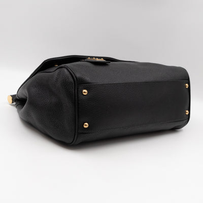 Sicily Large Black Dauphine Leather